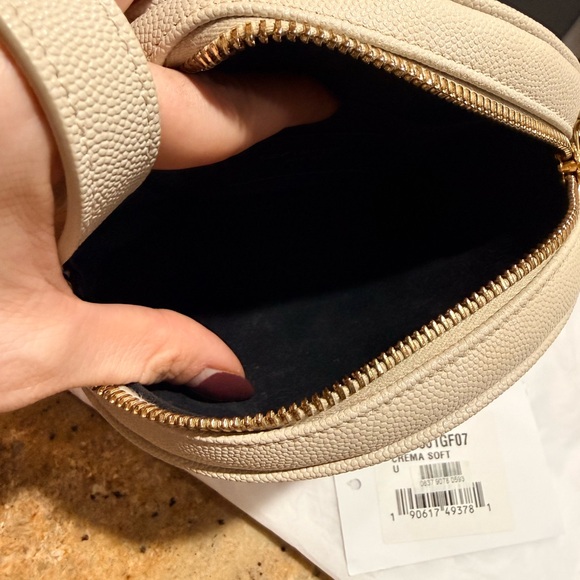 Saint Laurent Beige Quilted Crossbody Bag - Picture 3 of 8